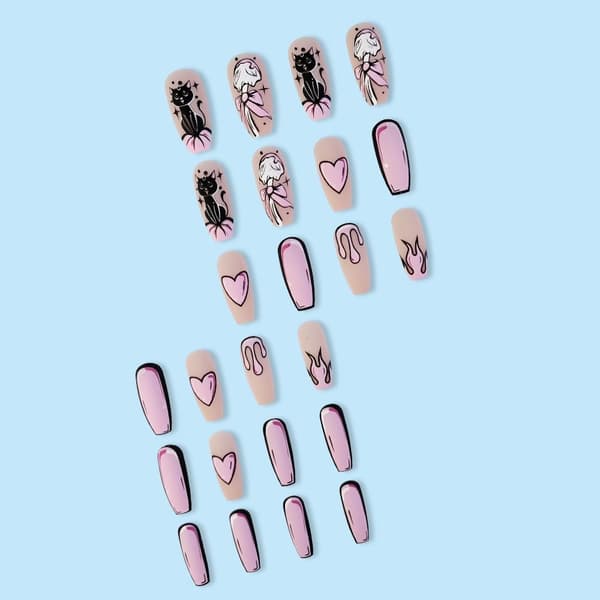 Fake Nails pitkät ranskalaiset 2 2 2