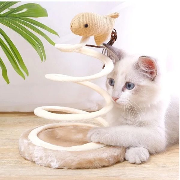 Cat Toy Spring Plate Spiral Tease Cat Toy FISK FISK Fish