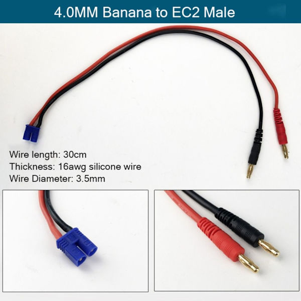 Imax B6 Charge Line Opladerstik 4.0 TIL EC2 4.0 TIL EC2 4.0 to EC2
