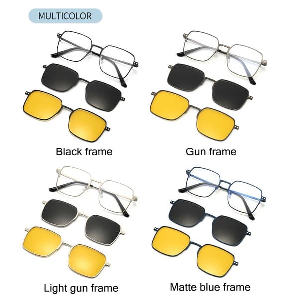3 I 1 Glas Anti Blue Light Briller MAT BLÅ FRAME MAT Matte blue frame
