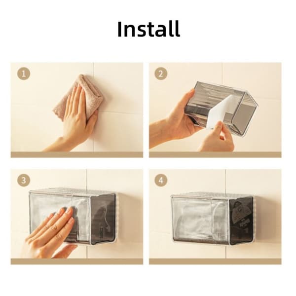 Makeup Oppbevaringsboks Bomull Pad Dispenser GRÅ grey