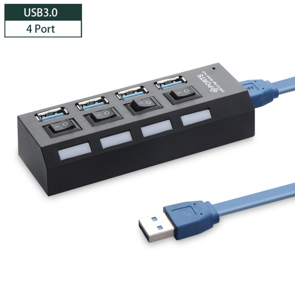 USB 3.0 Hub USB Hub 3.0 USB3.0 4PORT MUSTA USB3.0 4Port Black