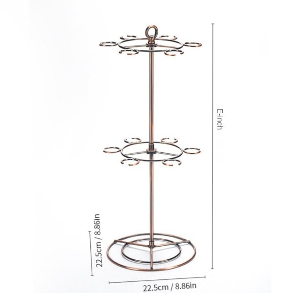 Vinglas Flight Server Stand Glasögon Display Tree Stenware Bronze Double Layers-Double Layers