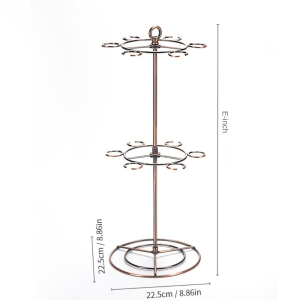 Vinglass Flight Server Stand Glass Display Tree Stemware Bronze Double Layers-Double Layers