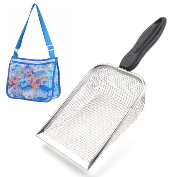 2stk Beach Mesh Shovel Beach Seashells Tasker Mesh Bag 2pcs
