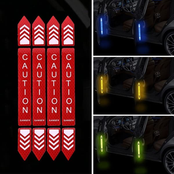 12 kpl Auton heijastava tarra Varoitustarrat PUNAINEN Red