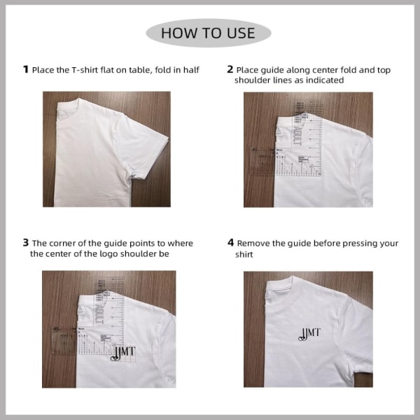 Akryl T Shirt Linjal Akryl T Shirt Inriktning Linjal Placering