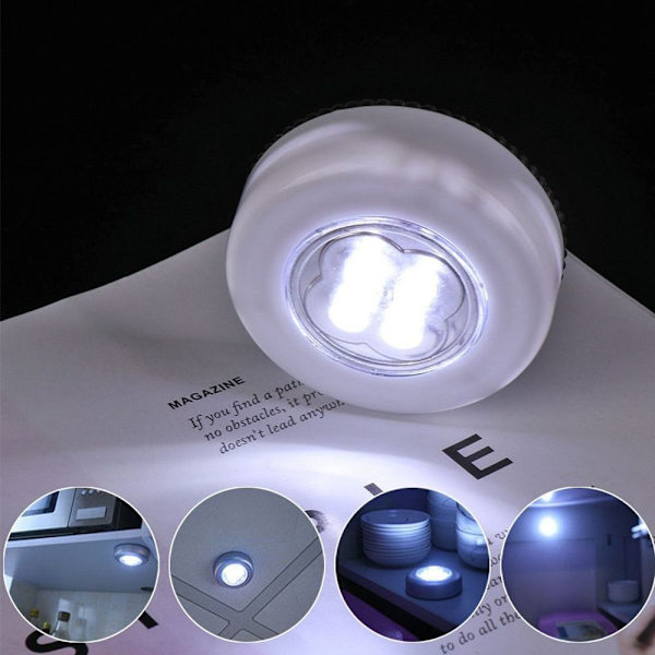 4 stk 4 LED Underskabslys Natlys white