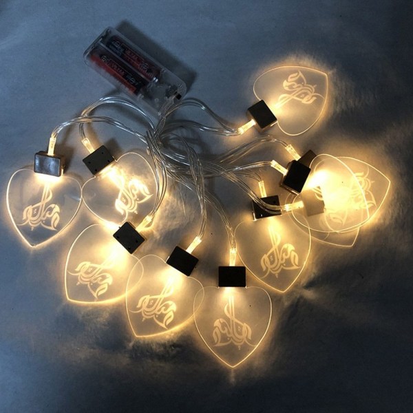 2m 10 LED Eid Mubarak LED-ljusslinga Ramadanlykta 6 6