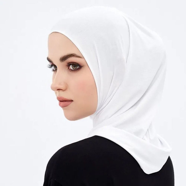 Skjerf For Muslim Women Sjal Muslim Women Sjal Stretchy HVIT white