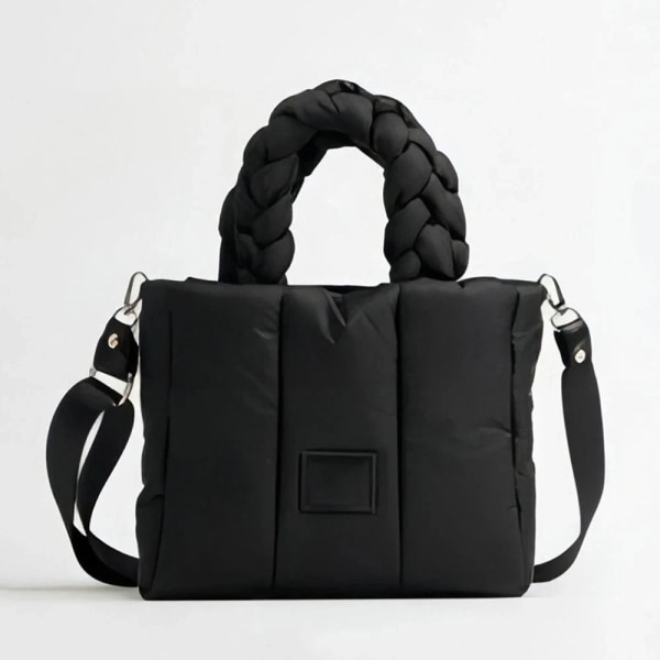 Puffer Tote Bag Quiltet Puffy Handbag GRØNN green