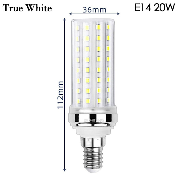 LED No Flicker TRUE WHITEE14 20W E14 20W True WhiteE14 20W