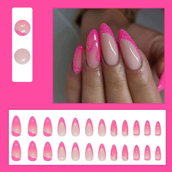 2 æsker 24 stk/æske Fake Nails Press On Nail Tips 2 BOXS-04 2 2 boxs-04