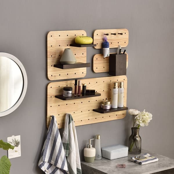 2 st Trä Hålpanel Peg Board 2 ST 2pcs
