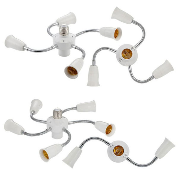 Hvit E27 baselyssokkel 2 PLUS 1 2 PLUS 1 2 plus 1