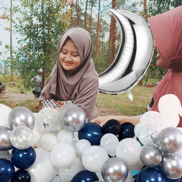 Eid Mubarak Ballong SØLV