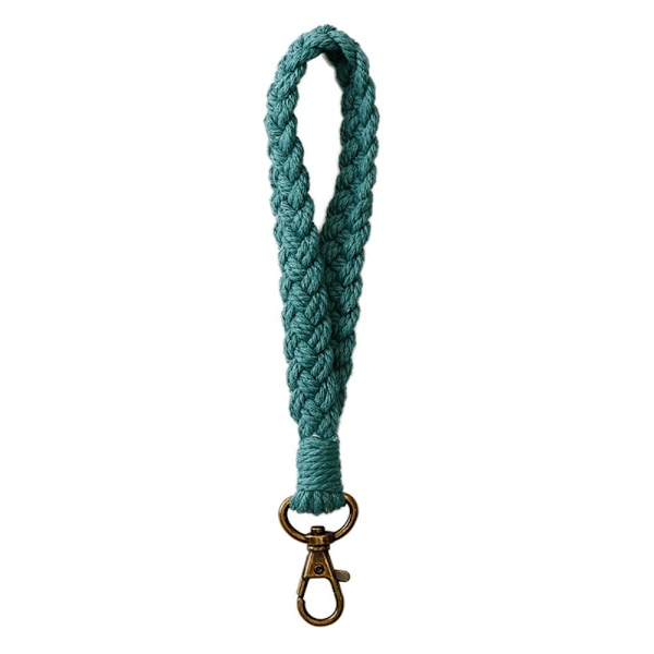 1stk Flettet Nøglering Nøglering MØRKEGRØN Dark Green