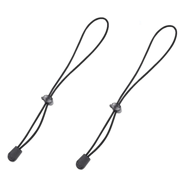 2stk Elastisk Rope Webbing Ropes Spænde SORT Black