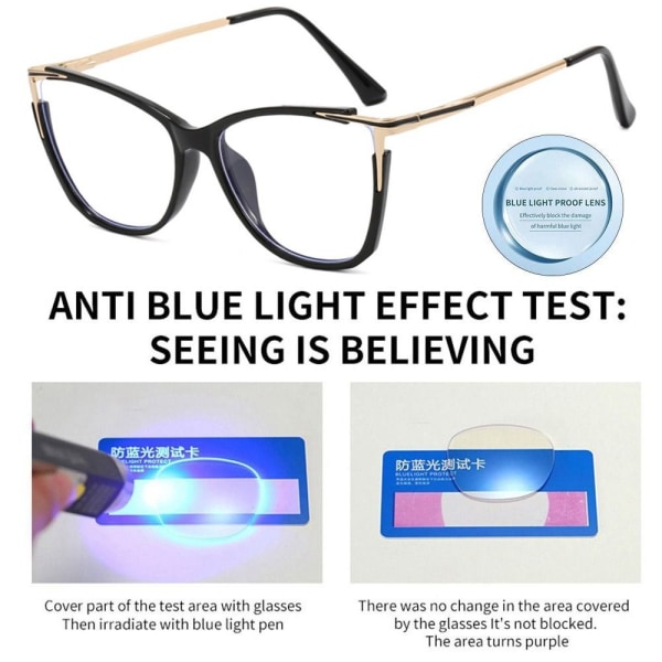 Anti-Blue Light Glasses Square Eyeglasses 2 2 2