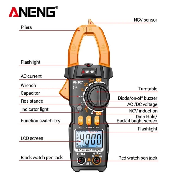 Digitalt klemmemåler Smart multimeter RED PRO RED PRO Red Pro