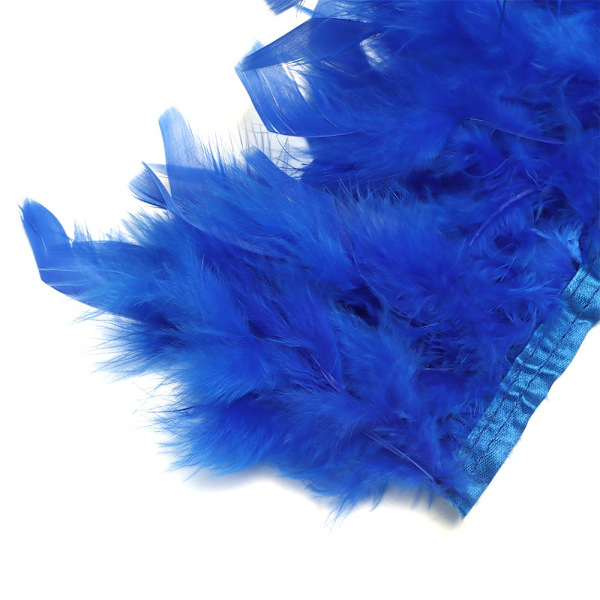 Kalkunfjær Trim Plumes Ribbon Selvage SVART black