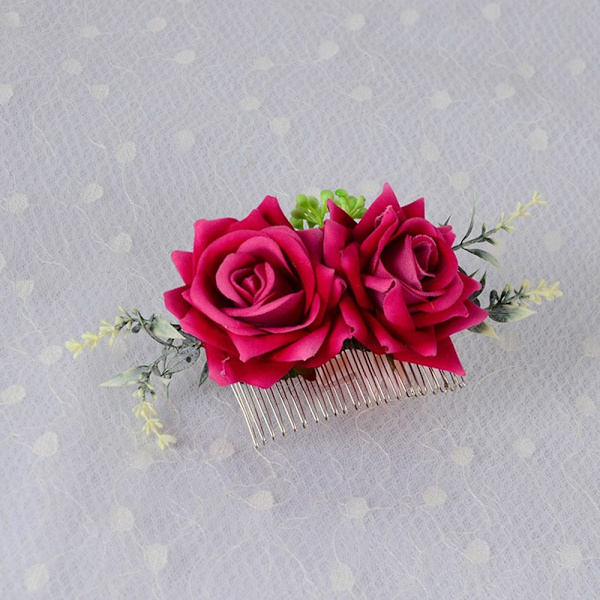Rose Flower Hair Comb Hair Clip 1 1 1