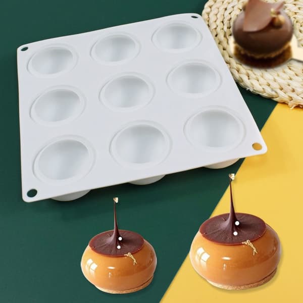 3D halvklot silikon form Mousse formar