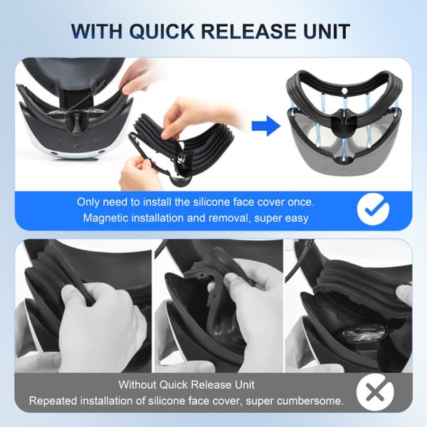 Magnetisk ansigtsbeslag Quick Release-enhed