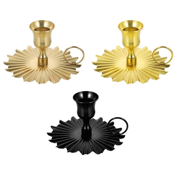 2stk Lysholder Lyseskål SORT Black