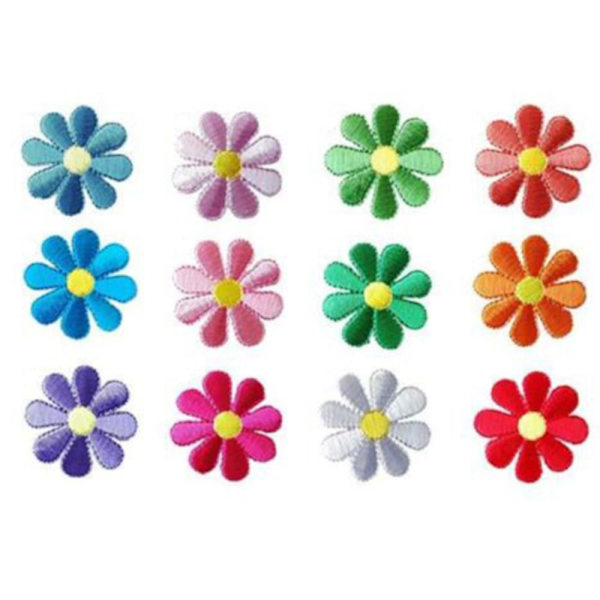 40 STK Blomsterbroderede Patches Broderipuder KAFFE coffee
