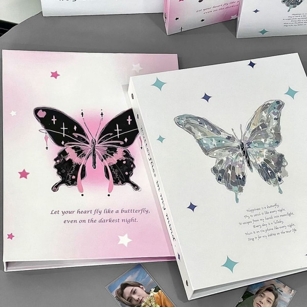 Butterfly A4/A5 Binder Fotokort Holder A4WHITE BUTTERFLY WHITE A4White Butterfly