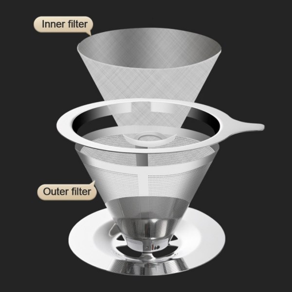 Kaffefilter Kaffe Drip Mesh 600 MESHS-INGEN BAS S-INGEN BAS 600 MeshS-No Base