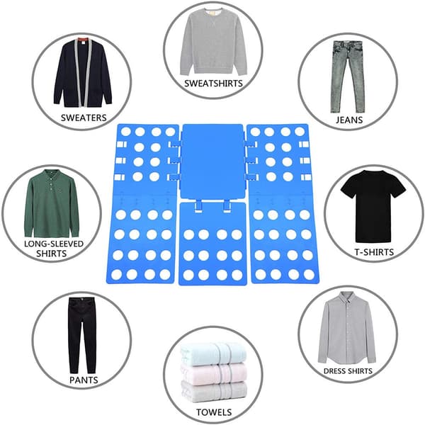 Clothes Folding Board Quick Fold Clothes royal blue