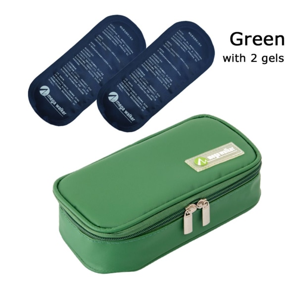 Insulin kjølepose Pillebeskytter green