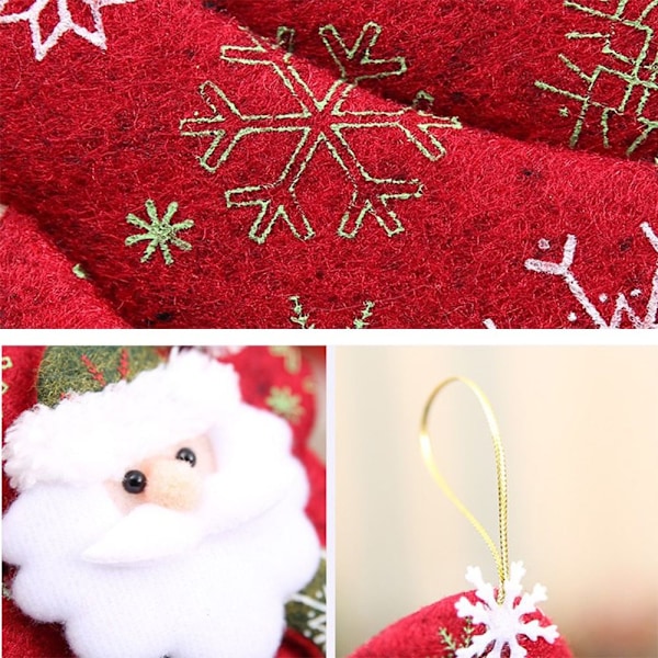 3stk Julepynt Juletræ vedhæng JULLEMANN Santa Claus