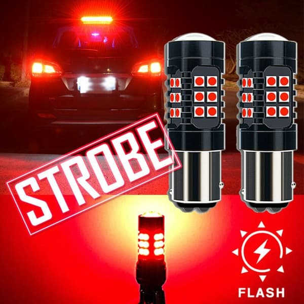 2 STK LED-bremselampe Bremsestopp baklys STROBE BLINKER Strobe Flashing