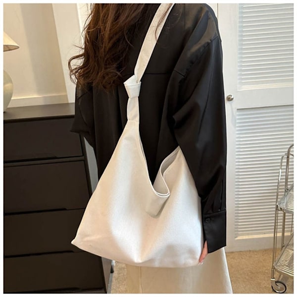 Canvas Tote Taske SORT black