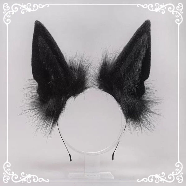 Wolf Ears Hovedbeklædning Lolita Pandebånd SORT 1 1 black 1-1