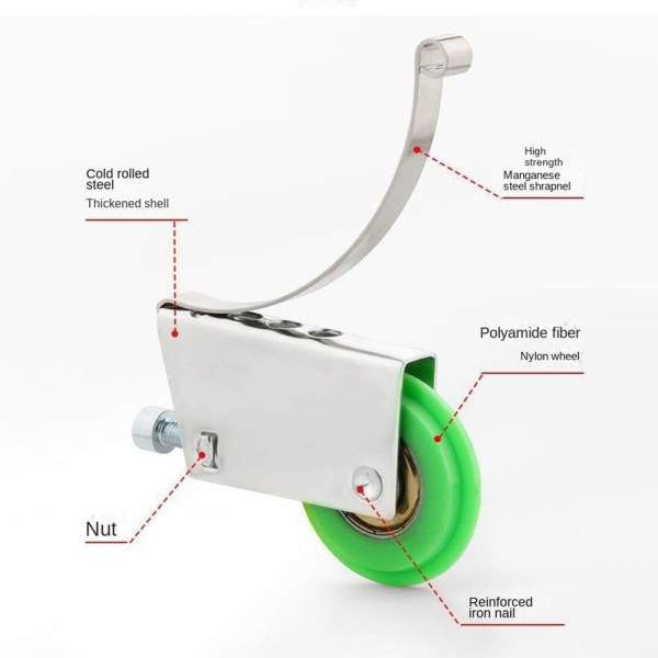 4 STK Dørløbere Ruller Skydedørshjul STYLE 1 STYLE 1 Style 1