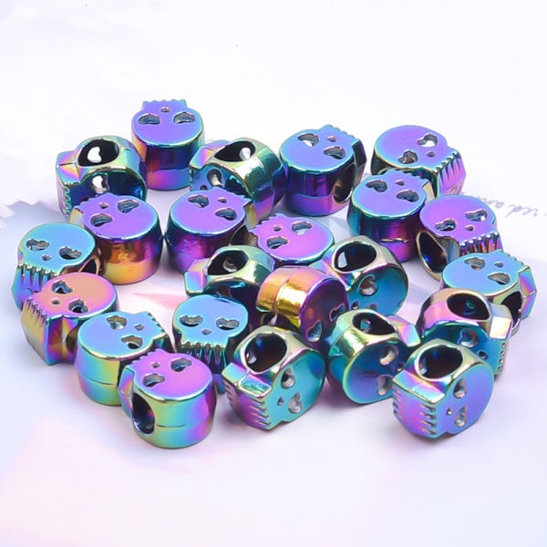 50st Skull Spacer Beads Macroporous Skull Metal Beads Small