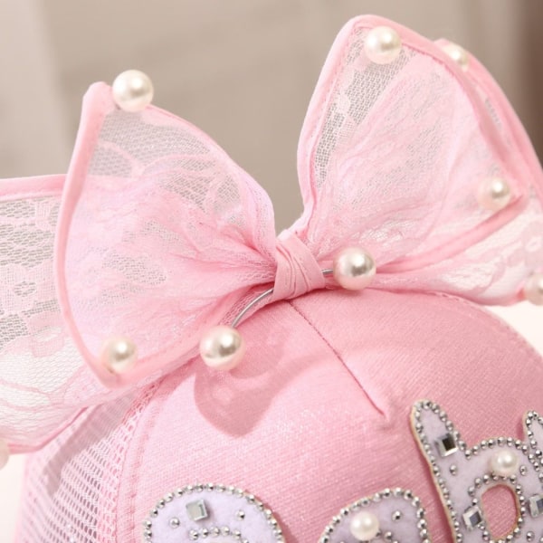 Baby Rhinestone Cap Diamond baseball hat PINK pink