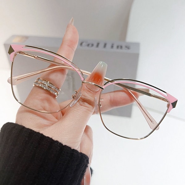 Anti-Blue Light Glasses Pyöreät silmälasit BEIGE Beige