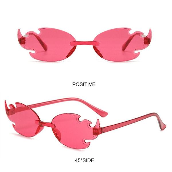 Fire Flame Aurinkolasit Liekin muotoiset aurinkolasit PEACH RED PEACH Peach Red