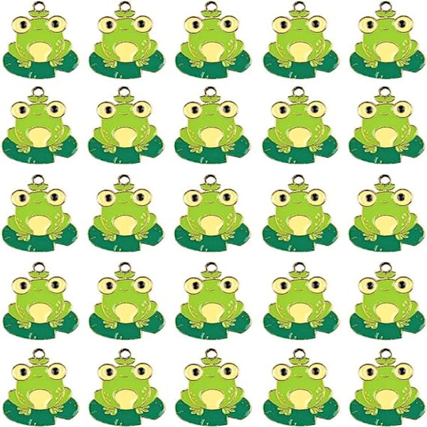Frog Charms legeret emalje armbånd