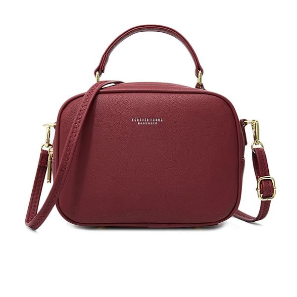 Crossbody-taske Enkelt skuldertaske VINRØD WINE RED
