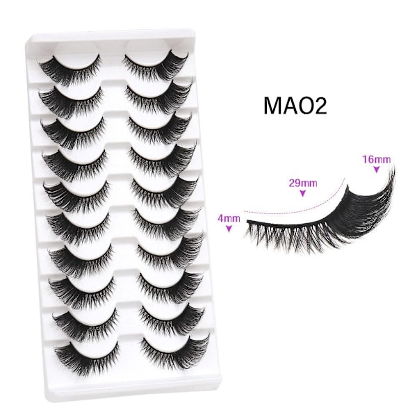 10 par Fox Eye Lashes Cat Eye Lashes MAO2 MAO2 MAO2