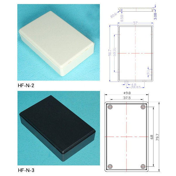 Elektroninen projektilaatikko vedenpitävä cover 118X54X30MM 118x54x30mm