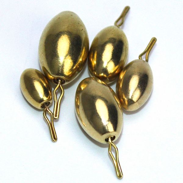5 stk/parti Kobber Fiskebly fald Messing 1,8G 1,8G 1.8g