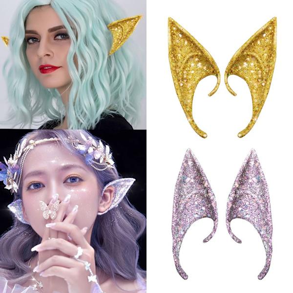 Tonttukorvat Halloween-koriste Anime Fairy Cosplay -tarvikkeet white
