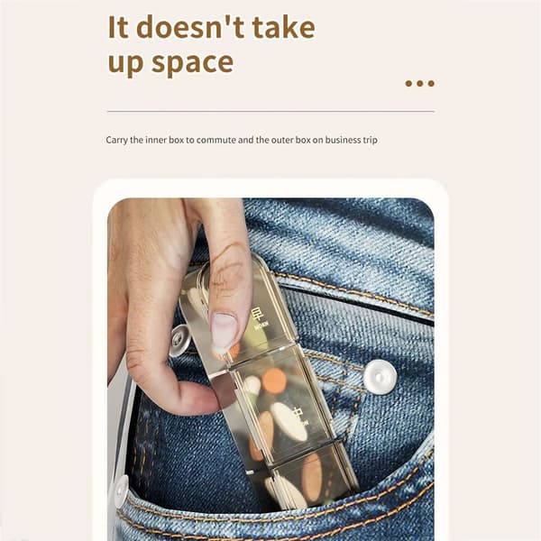 Pill Organizer Medisin Divider HVIT white